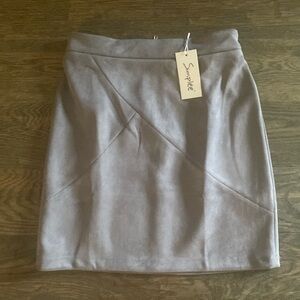Suede skirt